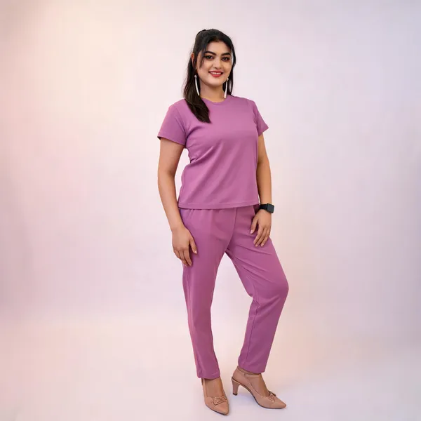 Mauve_Polyester_Lycra_Night_Wear_For_Women