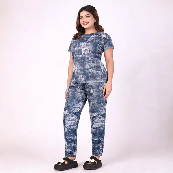 Blue_Lycra_Night_Wear_For_Women