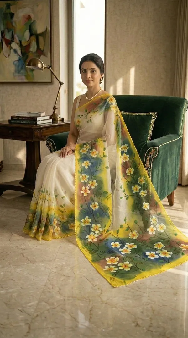 Organza_Botanica_From_Aranya_Collection_(Floral)_Hand-Painted_Wearable_Art_By_Adibani
