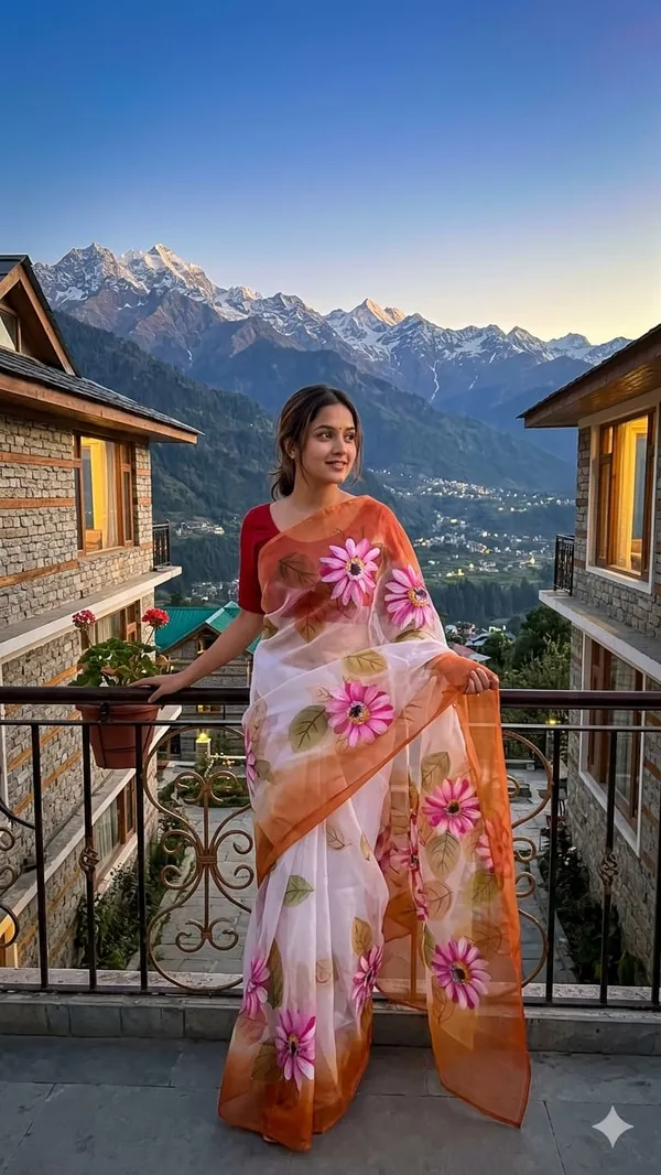 Sunlit_Blossom_Organza_From_Aranya_Collection_(Floral)_Hand-Painted_Wearable_Art_By_Adibani