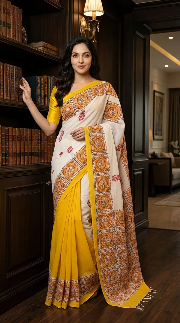 Surya_Mandala_from_Rangavali_Collection_-_Cotton_Block_Printed_Sarees_by_Adibani