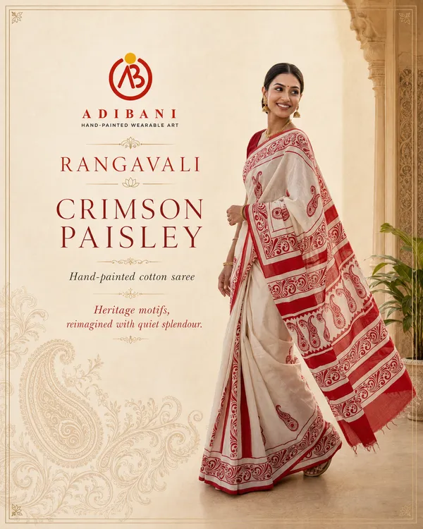 Crimson_Paisley_from_Rangavali_Collection_-_Cotton_Block_Printed_Sarees_by_Adibani