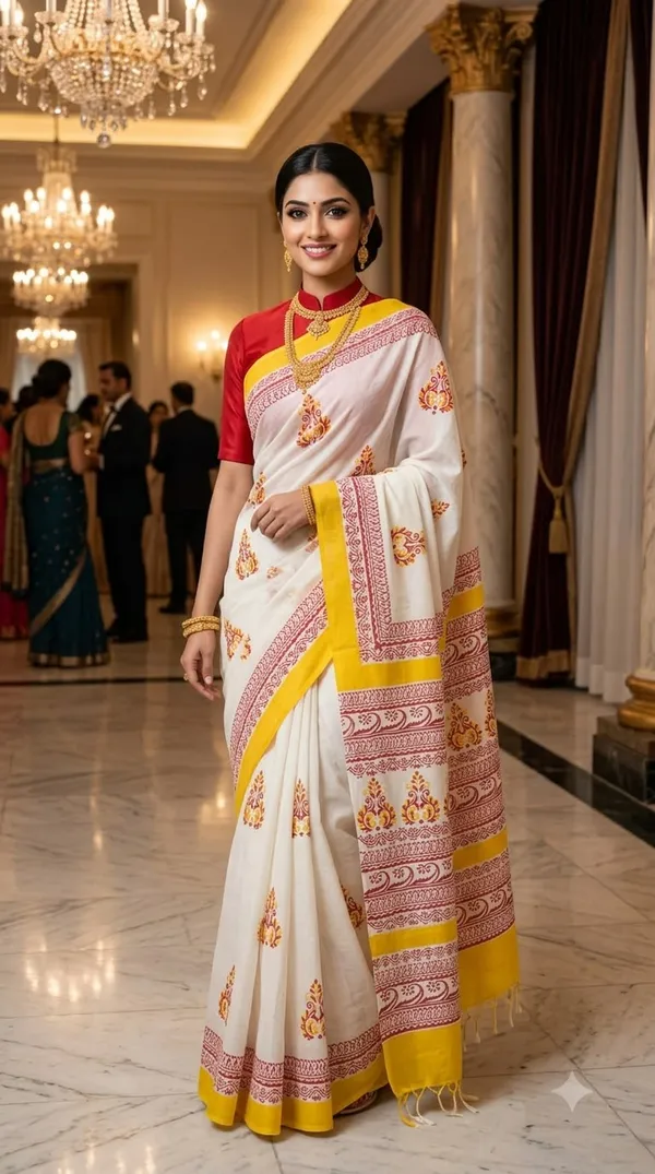 Sunlit_Regalia_from_Rangavali_Collection_-_Cotton_Block_Printed_Sarees_by_Adibani