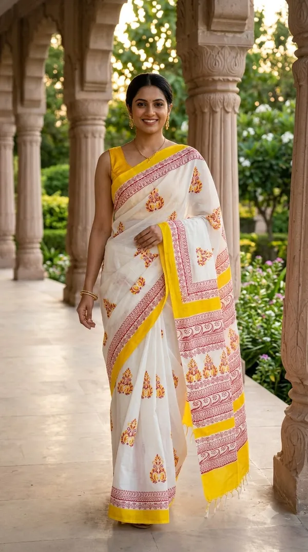 Sunlit_Regalia_from_Rangavali_Collection_-_Cotton_Block_Printed_Sarees_by_Adibani
