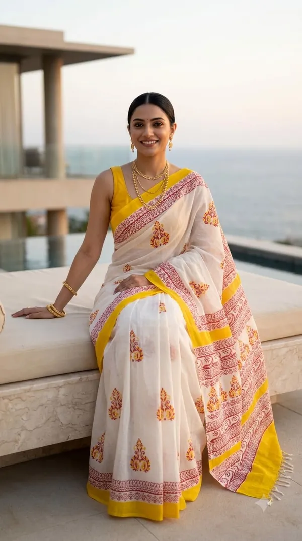 Sunlit_Regalia_from_Rangavali_Collection_-_Cotton_Block_Printed_Sarees_by_Adibani