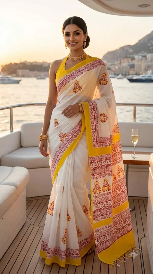 Sunlit_Regalia_from_Rangavali_Collection_-_Cotton_Block_Printed_Sarees_by_Adibani