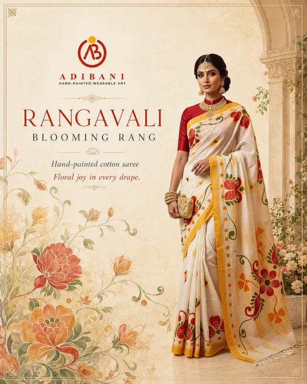 Blooming_Rang_from_Rangavali_Collection_-_Cotton_Block_Printed_Sarees_by_Adibani