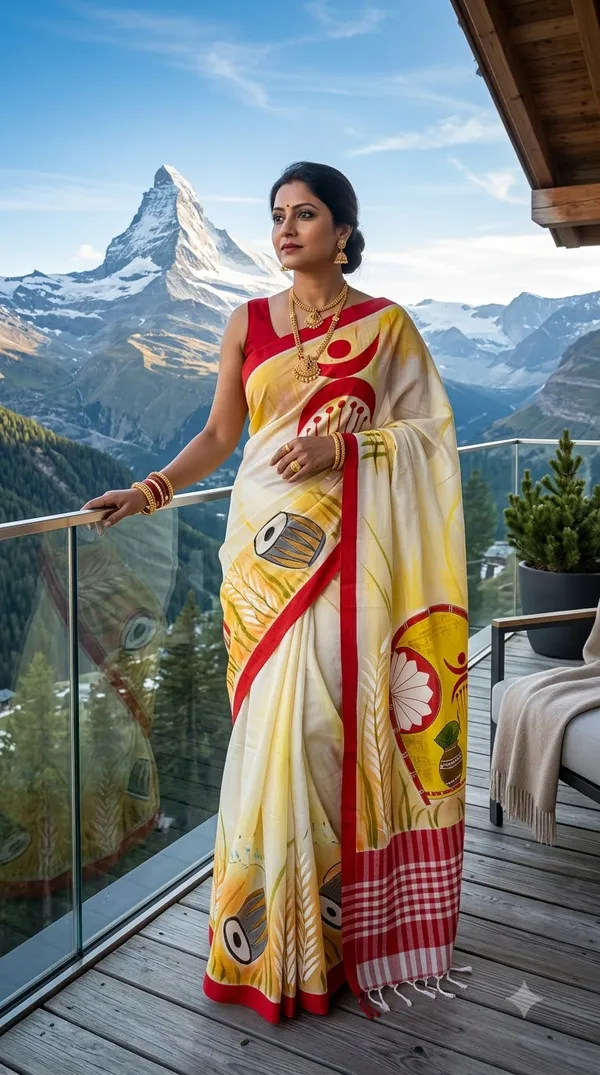 Sacred_Sunlight_from_Rangavali_Collection_-_Cotton_Hand-Painted_Sarees_by_Adibani