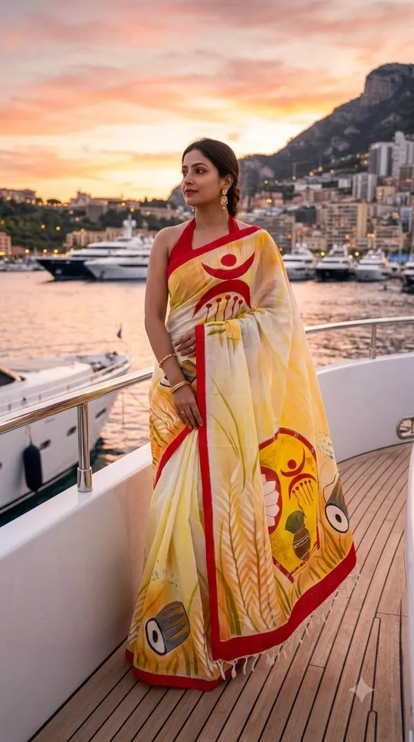 Sacred_Sunlight_from_Rangavali_Collection_-_Cotton_Hand-Painted_Sarees_by_Adibani