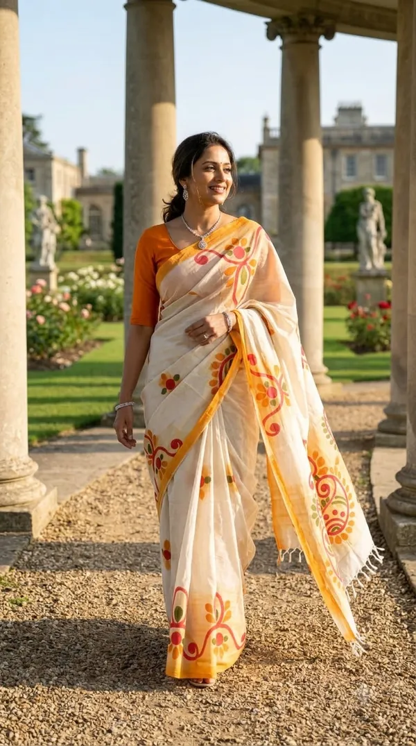 Alpine_Bloom_from_Pallu_Canvas_Collection_-_Cotton_Hand-Painted_Sarees_by_Adibani