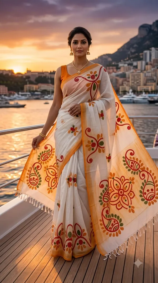 Alpine_Bloom_from_Pallu_Canvas_Collection_-_Cotton_Hand-Painted_Sarees_by_Adibani