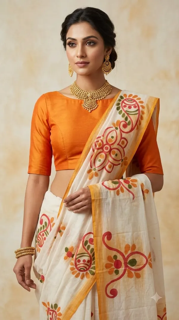 Alpine_Bloom_from_Pallu_Canvas_Collection_-_Cotton_Hand-Painted_Sarees_by_Adibani