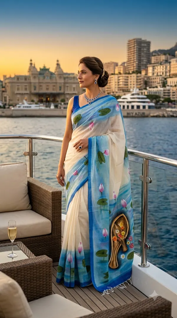 Lake_Reverie_from_Pallu_Canvas_Collection_-_Cotton_Hand-Painted_Sarees_by_Adibani