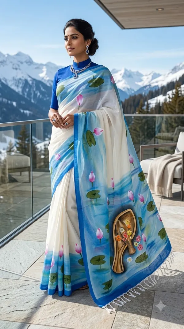 Lake_Reverie_from_Pallu_Canvas_Collection_-_Cotton_Hand-Painted_Sarees_by_Adibani