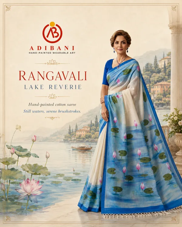 Lake_Reverie_from_Pallu_Canvas_Collection_-_Cotton_Hand-Painted_Sarees_by_Adibani