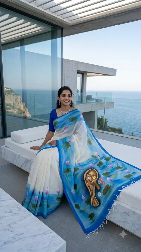 Lake_Reverie_from_Pallu_Canvas_Collection_-_Cotton_Hand-Painted_Sarees_by_Adibani