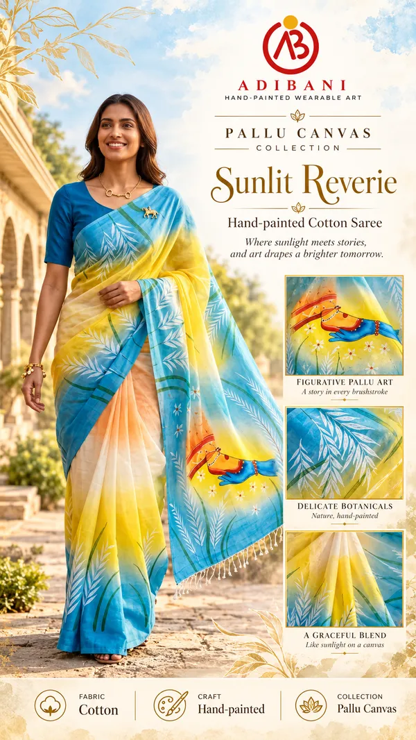 Sunlit_Reverie_from_Pallu_Canvas_Collection_Cotton_Hand-painted_wearable_art_sarees_by_Adibani.