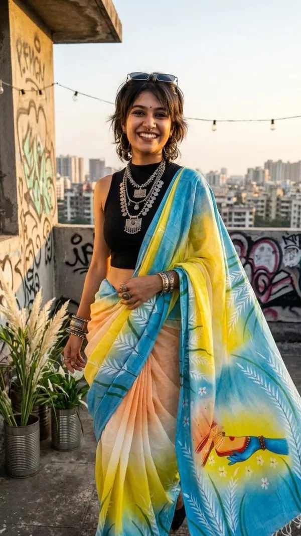 Sunlit_Reverie_from_Pallu_Canvas_Collection_Cotton_Hand-painted_wearable_art_sarees_by_Adibani.