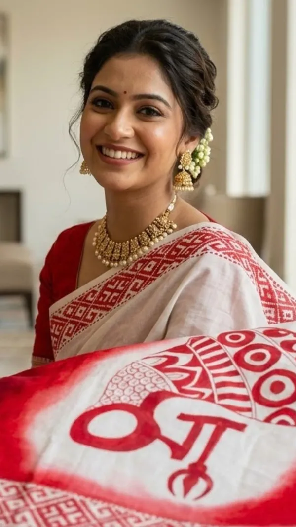 Shubh_Charan_from_Pallu_Canvas_Collection_Cotton_Hand-painted_wearable_art_sarees_by_Adibani.
