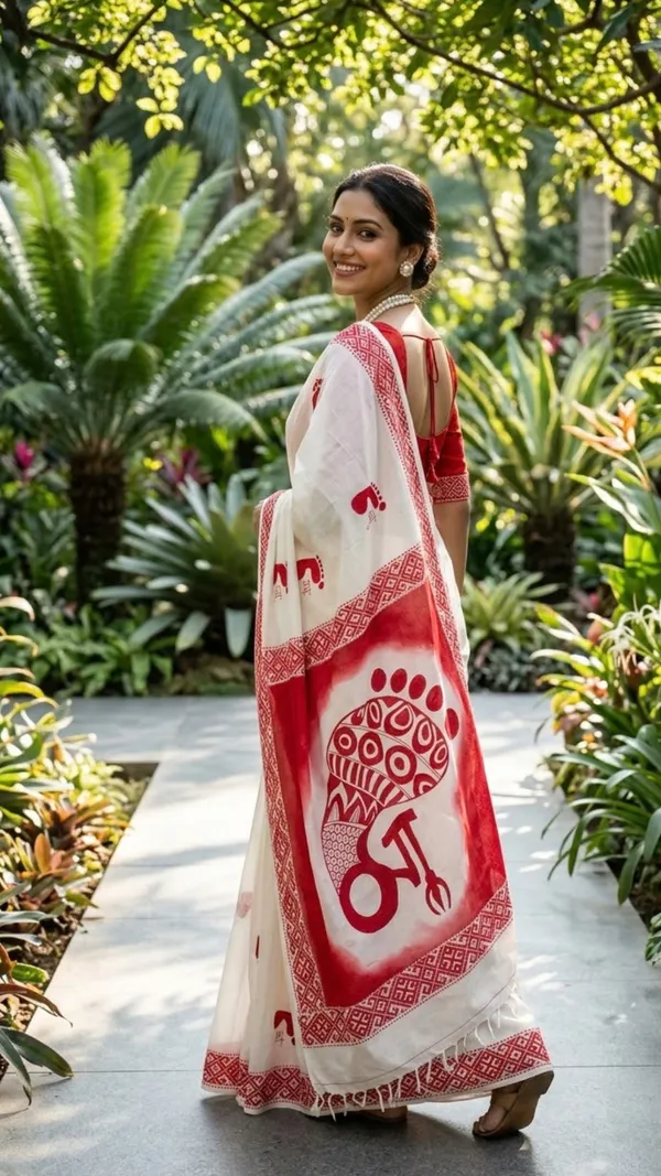 Shubh_Charan_from_Pallu_Canvas_Collection_Cotton_Hand-painted_wearable_art_sarees_by_Adibani.