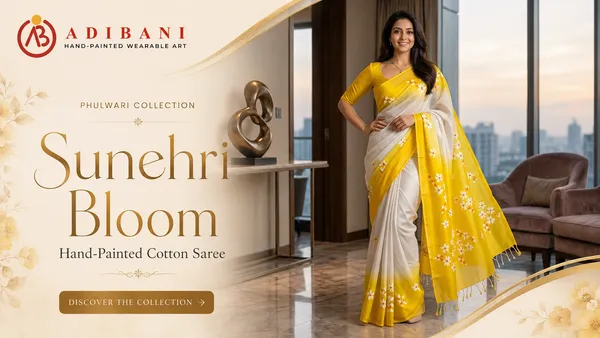 Sunehri_Bloom_from_Phulwari_Collection_-_Cotton_Hand-Painted_Sarees_by_Adibani