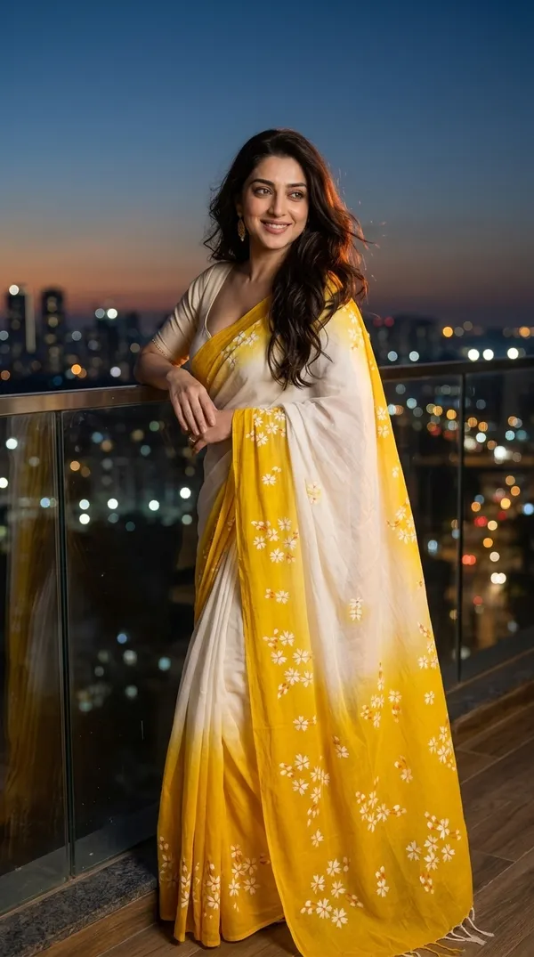 Sunehri_Bloom_from_Phulwari_Collection_-_Cotton_Hand-Painted_Sarees_by_Adibani
