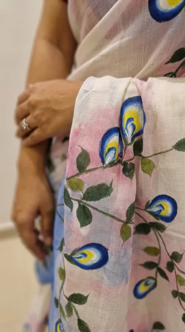 Mayur_Bloom_from_Phulwari_Collection_-_Cotton_Hand-Painted_Sarees_by_Adibani