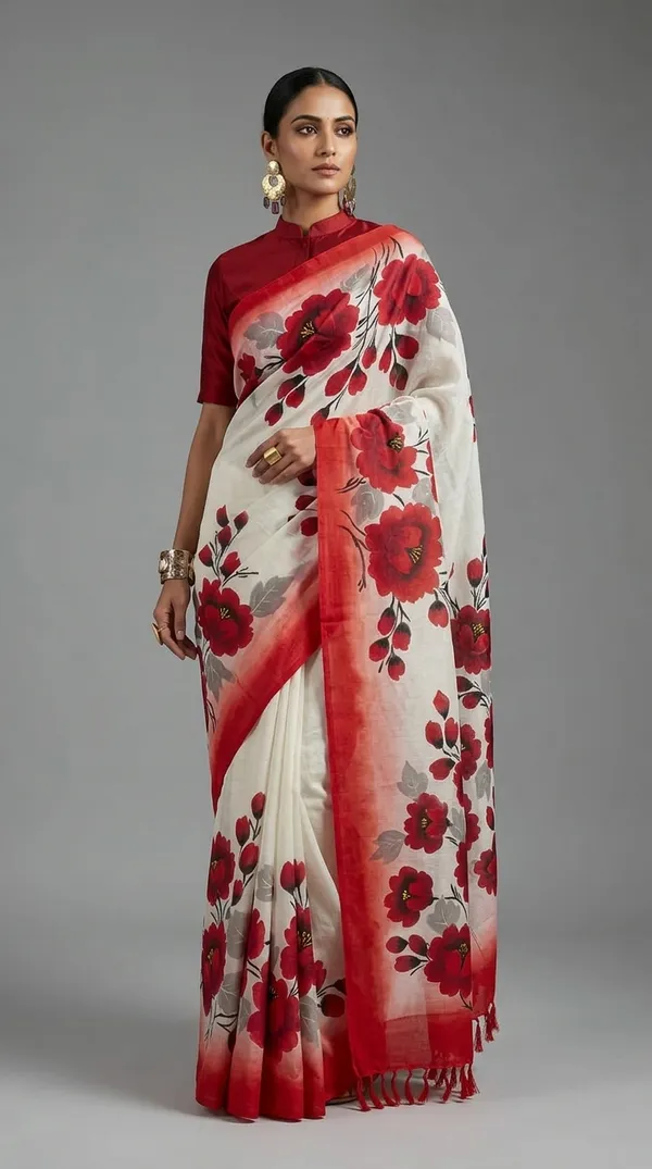 Gulnaar_Bloom_from_Phulwari_Collection_-_Cotton_Hand-Painted_Sarees_by_Adibani
