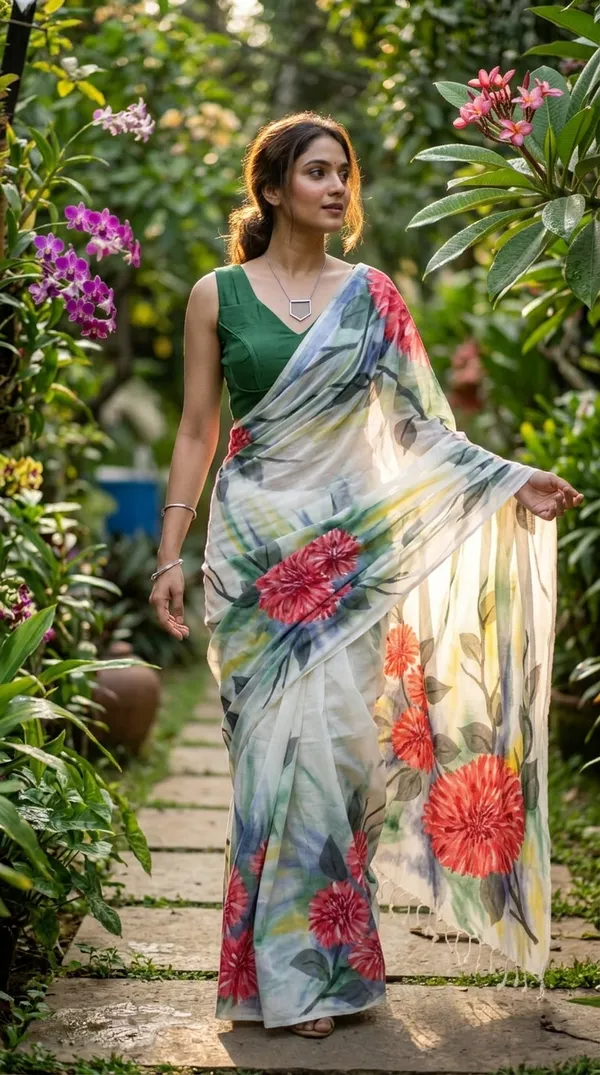 Crimson_Blossom_from_Phulwari_Collection_-_Cotton_Hand-Painted_Sarees_by_Adibani