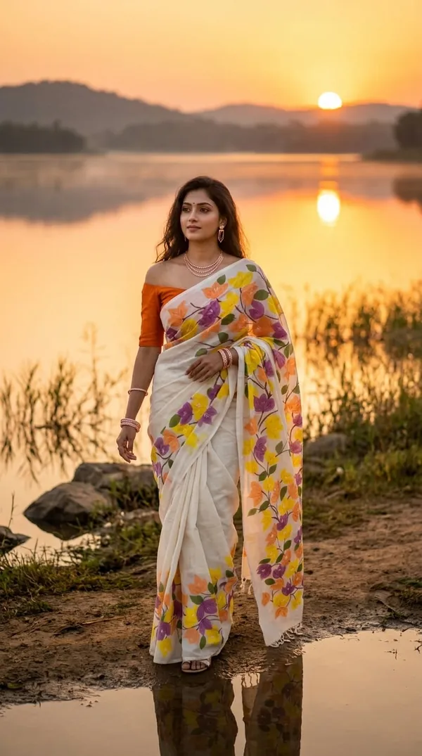 Spring_Melody_from_Phulwari_Collection_-_Cotton_Hand-Painted_Sarees_by_Adibani