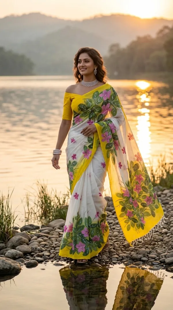 Sunlit_Garden_from_Phulwari_Collection_-_Cotton_Hand-Painted_Sarees_by_Adibani