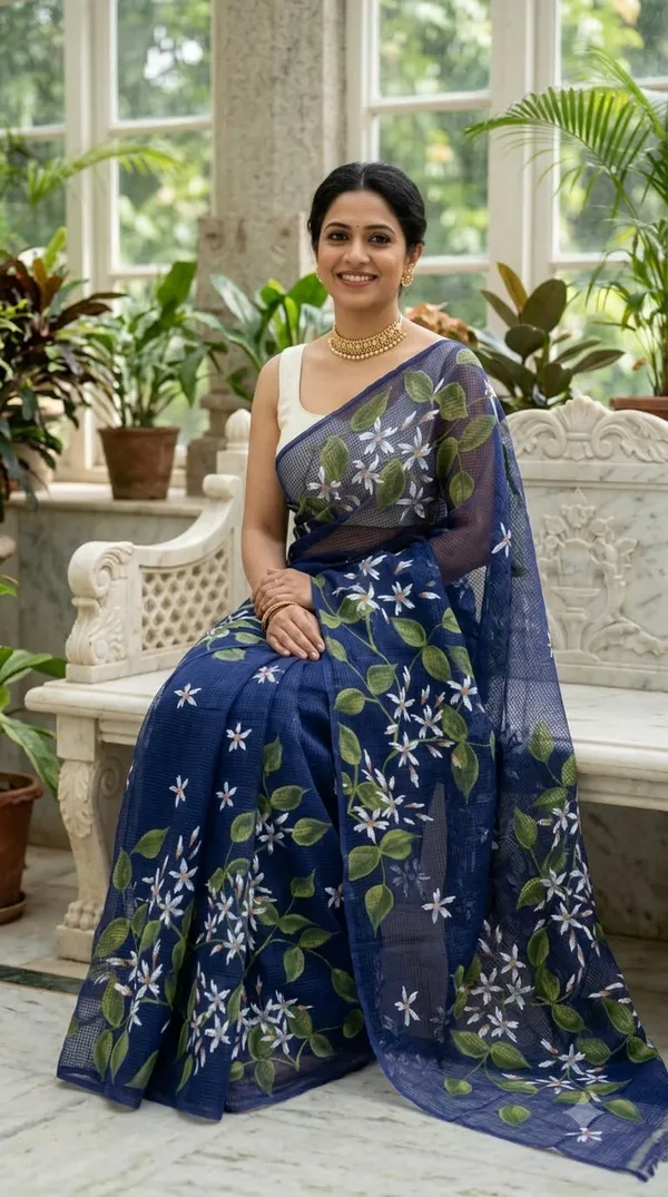 Jasmine_Vine_-_Meadow_from_Phulwari_Collection_-_Cotton_Hand-Painted_Sarees_by_Adibani