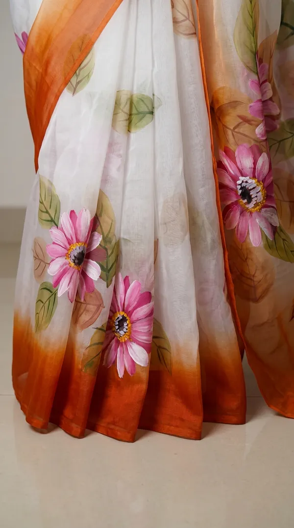 Sunlit_Blossom_Organza_From_Aranya_Collection_(Floral)_Hand-Painted_Wearable_Art_By_Adibani