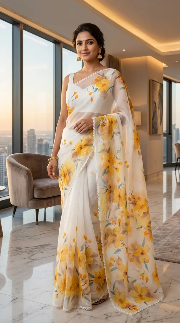 Floral_Organza_From_Aranya_Collection_(Floral)_Hand-Painted_Wearable_Art_By_Adibani