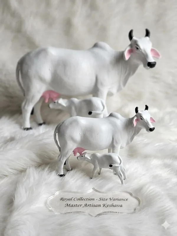 White_Cow_And_Calf_Figurine_Set