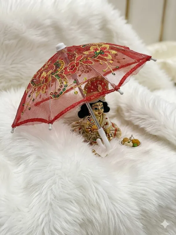 Fabric_Embroidered_Decorative_Pooja_Idol_Umbrella