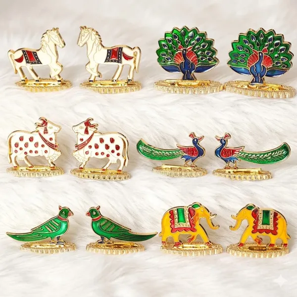 Gold_Tone_Animal_Pair_Decorative_Figurine_Set