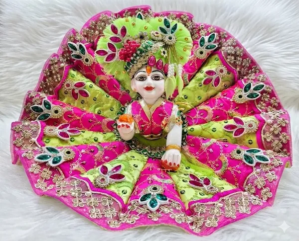 Pink_Green_Embellished_Laddu_Gopal_Idol