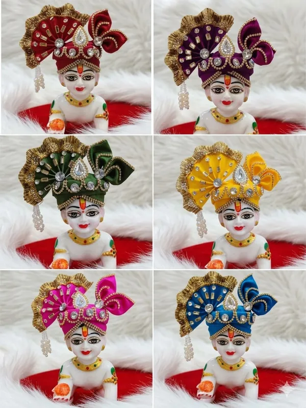 Embellished_Multicolour_Laddu_Gopal_Pagdi