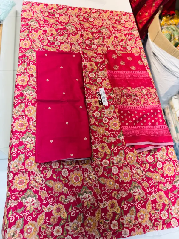 Pink_Silk_Straight_Floral_Print_Unstitched_Suit_Set_For_Women