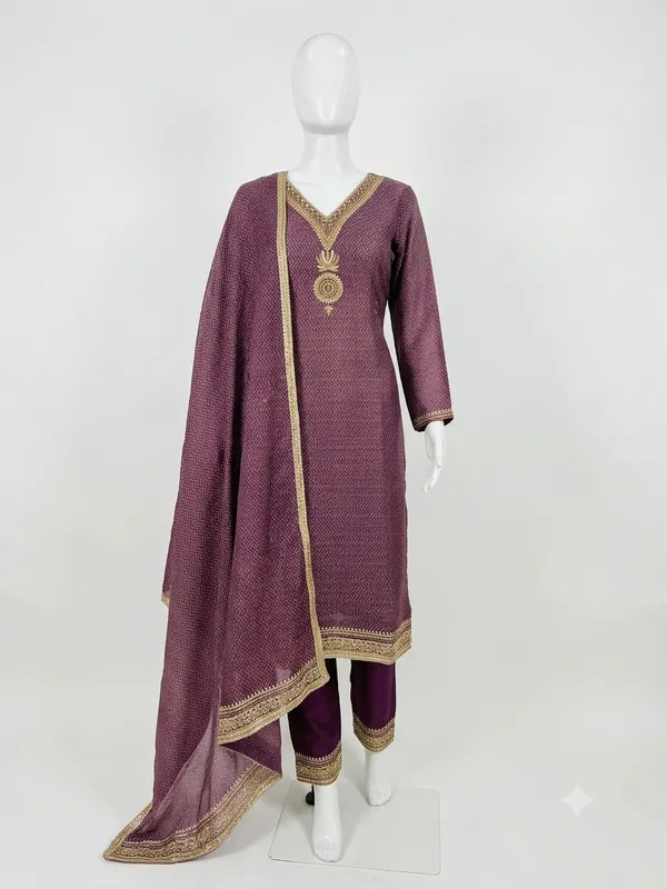 Purple_Silk_Straight_Embellished_Unstitched_Suit_Set_For_Women