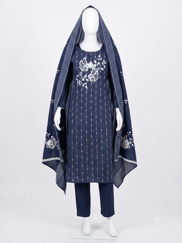 Navy_Blue_Cotton_Straight_Printed_Unstitched_Suit_Set_For_Women