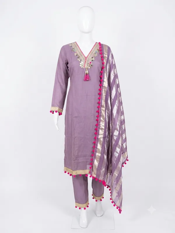 Lavender_Cotton_Straight_Embellished_Unstitched_Suit_Set_For_Women