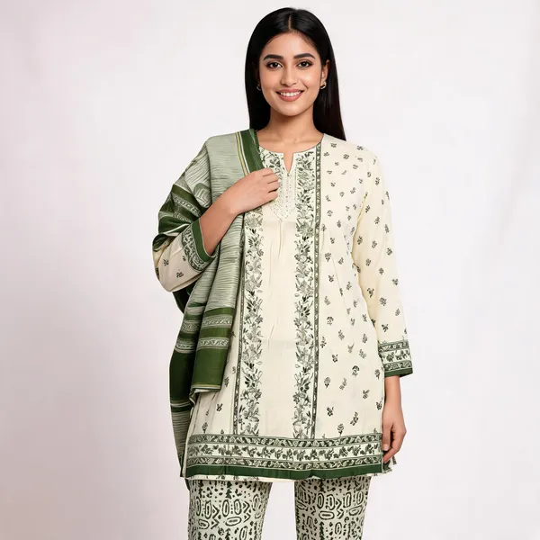 Cream_Cotton_Straight_Floral_Print_Unstitched_Suit_Set_For_Women
