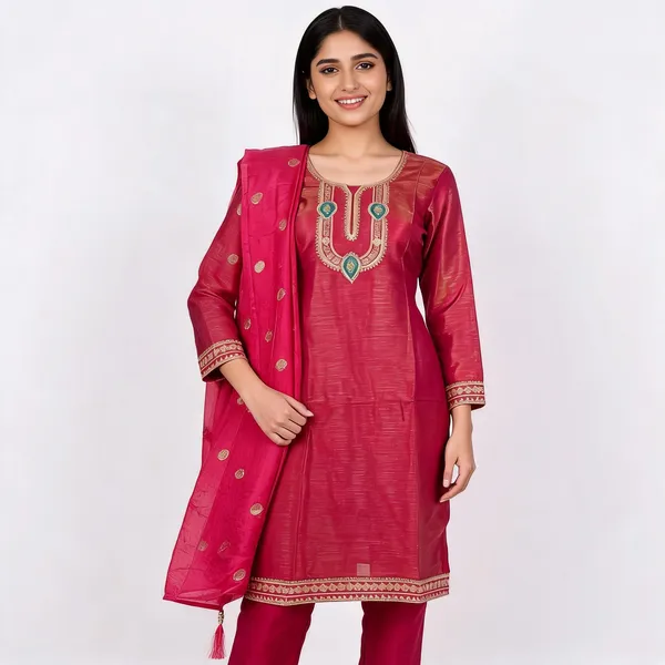 Magenta_Cotton_Straight_Embroidered_Unstitched_Suit_Set_For_Women