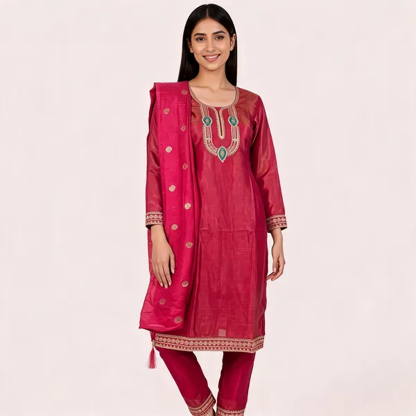 Magenta_Cotton_Straight_Embroidered_Unstitched_Suit_Set_For_Women