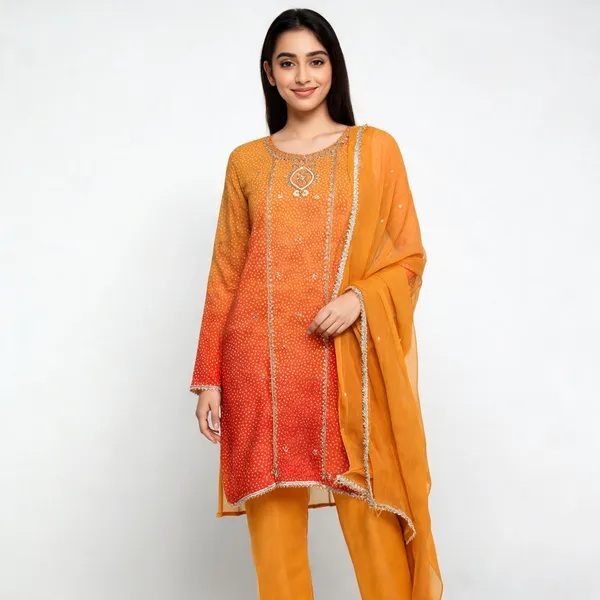 Orange_Georgette_Straight_Embroidered_Unstitched_Suit_Set_For_Women