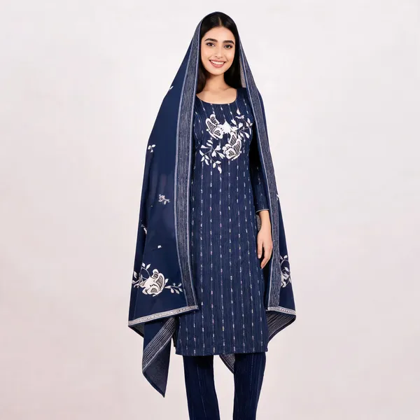 Navy_Blue_Cotton_Straight_Printed_Unstitched_Suit_Set_For_Women