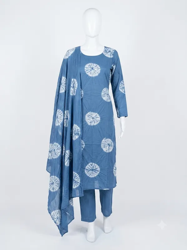 Blue_Georgette_Straight_Printed_Unstitched_Suit_Set_For_Women