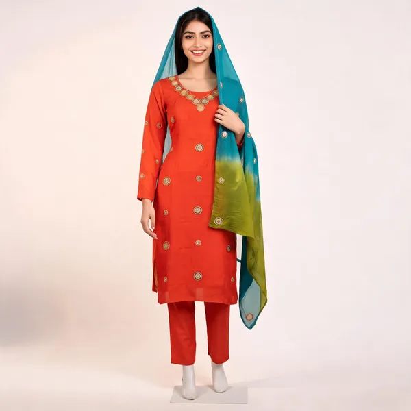 Red_Silk_Straight_Embellished_Unstitched_Suit_For_Women